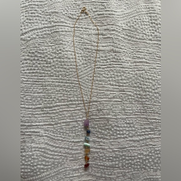 Chakra Crystal Dangling Necklace - Picture 2 of 2